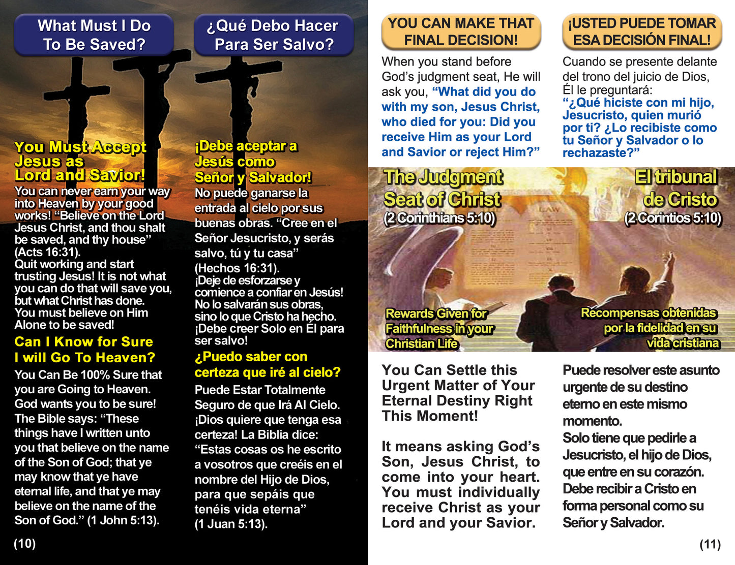 English & Spanish Rapture Gospel Bible Tracts - BibleTracts.org - GO! Evangelism