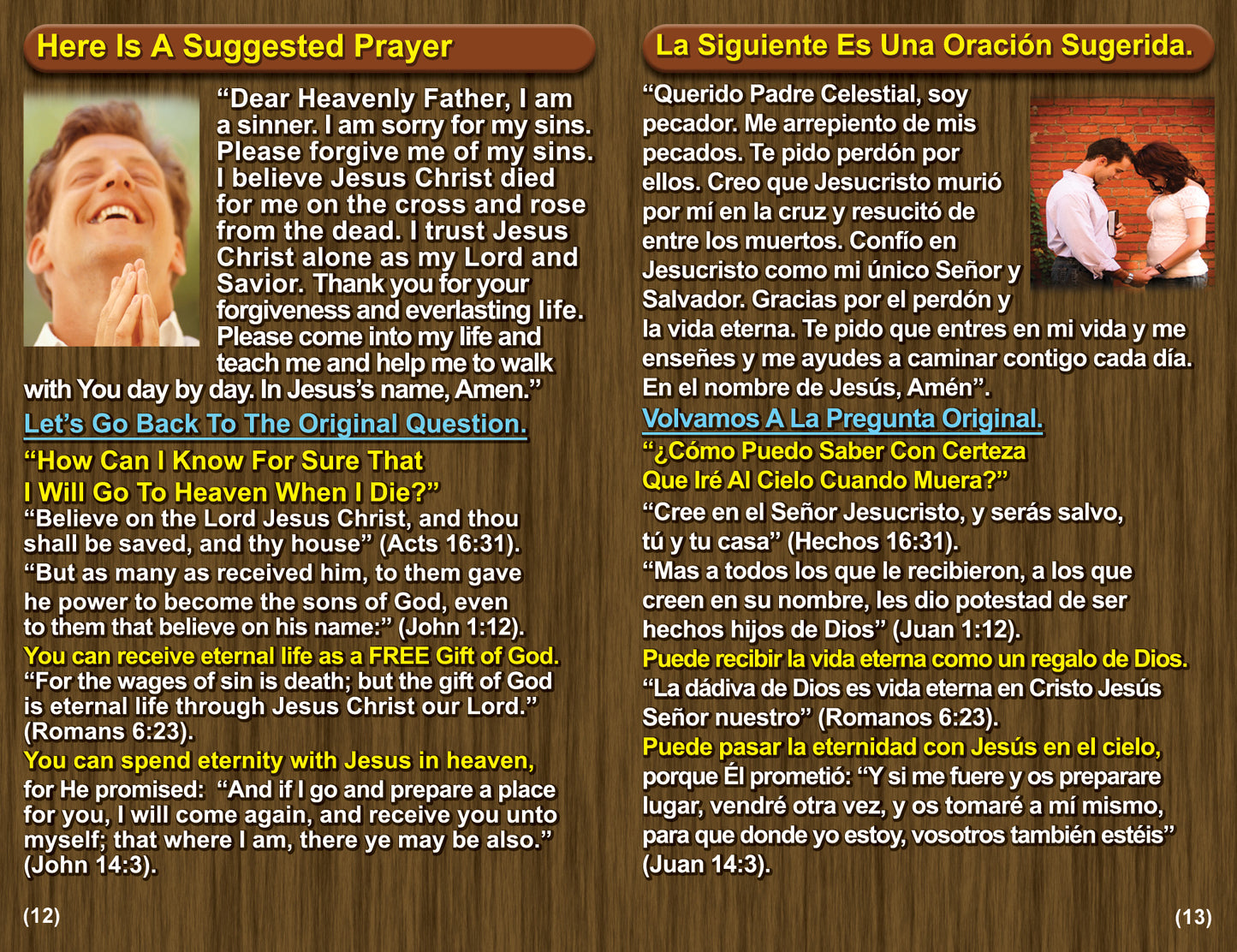 English & Spanish Rapture Gospel Bible Tracts - BibleTracts.org - GO! Evangelism