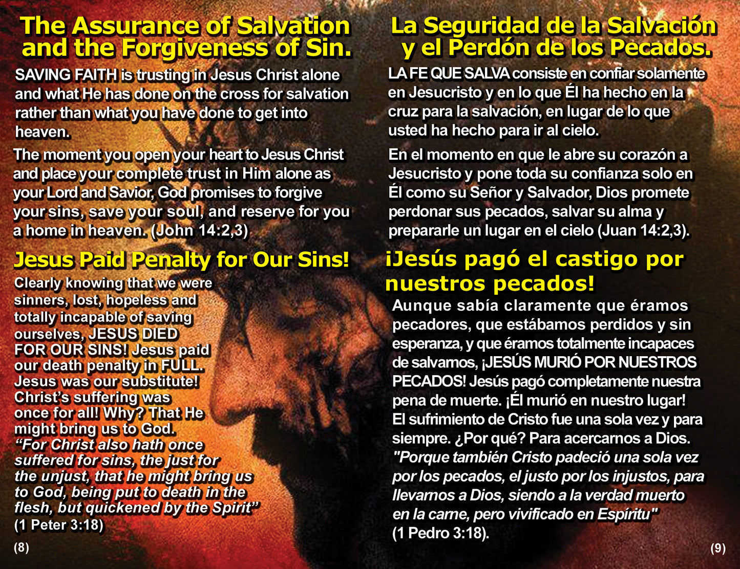 English & Spanish Rapture Gospel Bible Tracts - BibleTracts.org - GO! Evangelism