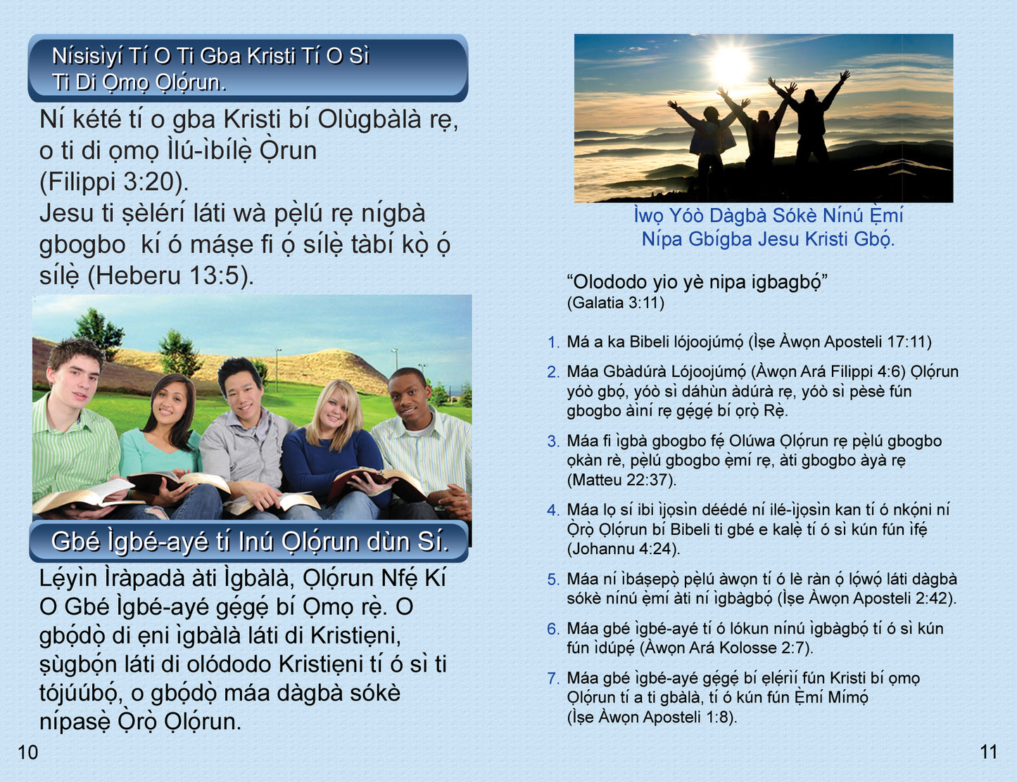 Yoruba Gospel Bible Tracts - BibleTracts.org - GO! Evangelism