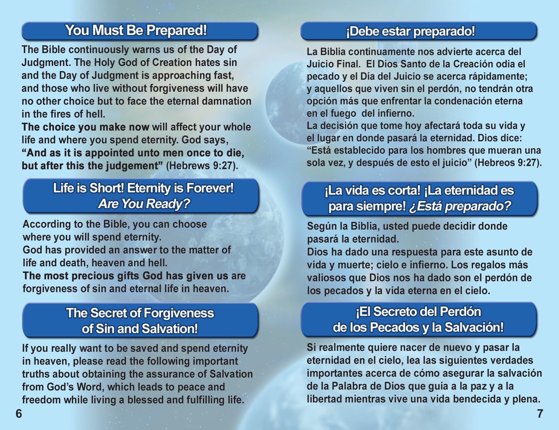 English & Spanish Gospel Bible Tracts - BibleTracts.org - GO! Evangelism