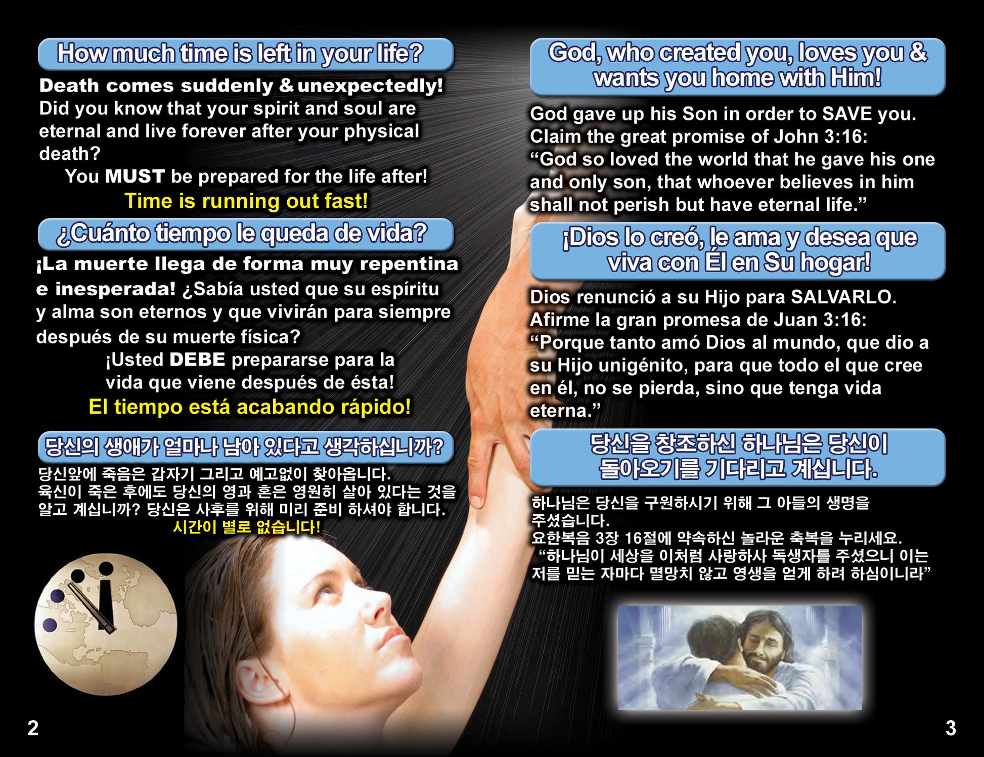 English Spanish & Korean Gospel Bible Tracts - BibleTracts.org - GO! Evangelism