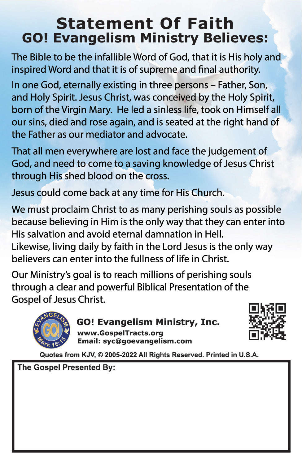 English Rapture Gospel Bible Tracts - BibleTracts.org - GO! Evangelism