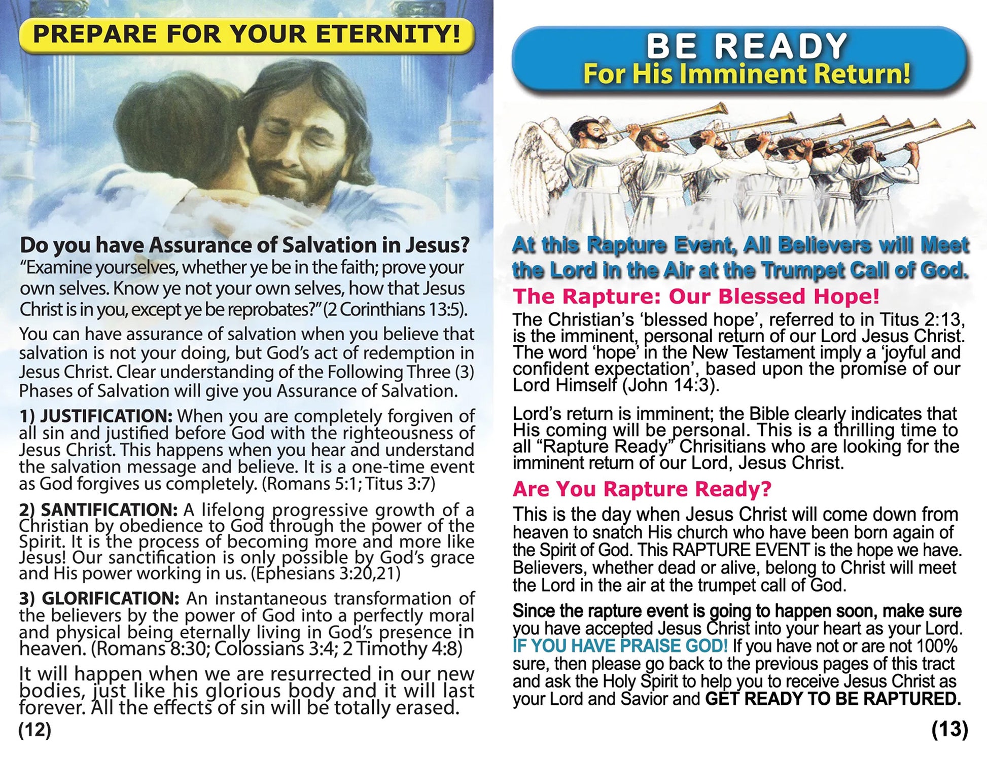 English Rapture Gospel Bible Tracts - BibleTracts.org - GO! Evangelism