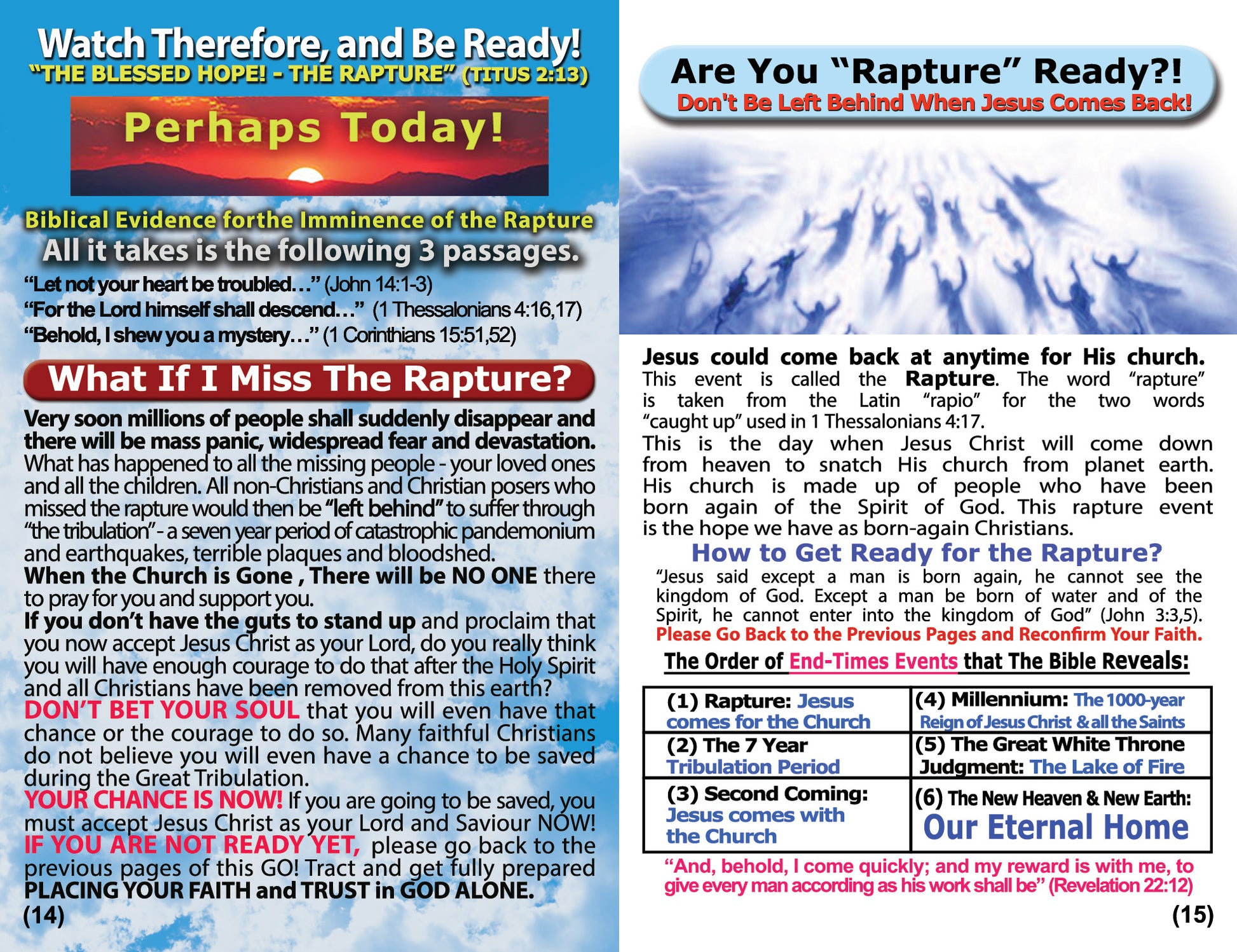 English Rapture Gospel Bible Tracts - BibleTracts.org - GO! Evangelism