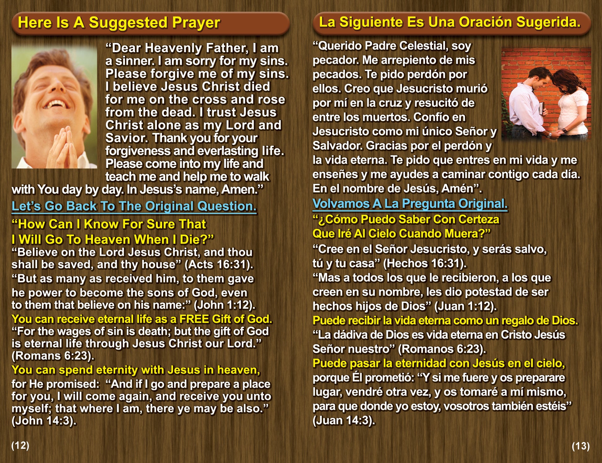 English & Spanish Rapture Gospel Bible Tracts - BibleTracts.org - GO! Evangelism