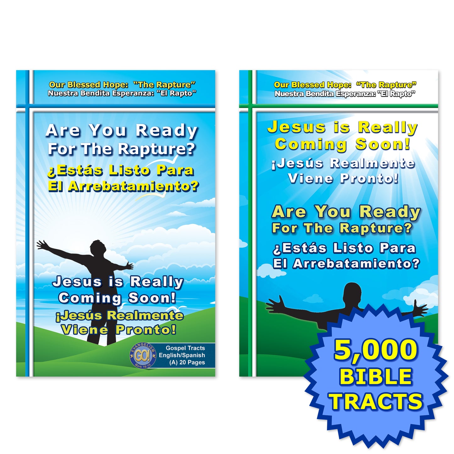 English & Spanish Rapture Gospel Bible Tracts - BibleTracts.org - GO! Evangelism